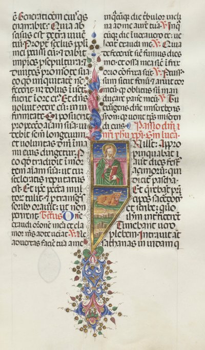 Missale: Fol. 131: Saint Luc avec le Taureau, 1469 - Bartolomeo Caporali