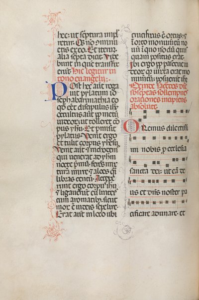 Missel : Fol. 145v : Musique pour diverses prières, 1469 - Bartolomeo Caporali