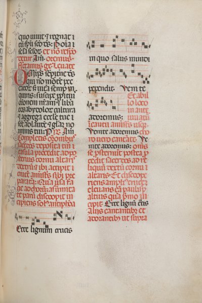 Missale : Fol. 148 : Musique pour Ecce lignum cruces..., 1469 - Bartolomeo Caporali