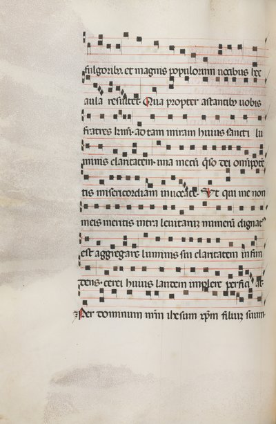 Missale : Fol. 153v : Musique pour Exultet, 1469 - Bartolomeo Caporali