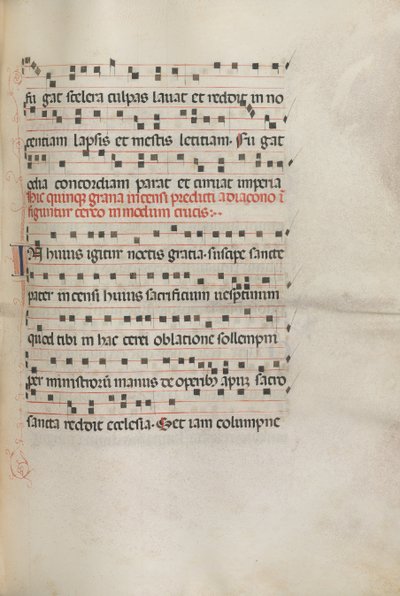 Missale : Fol. 156 : Musique pour Exultet, 1469 - Bartolomeo Caporali