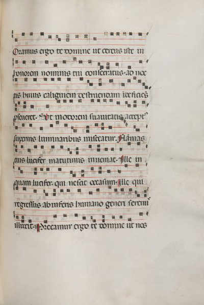 Missale : Fol. 157 : Musique pour Exultet, 1469 - Bartolomeo Caporali