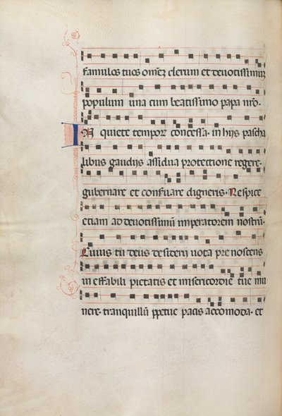 Missale : Fol. 157v : Musique pour Exultet, 1469 - Bartolomeo Caporali