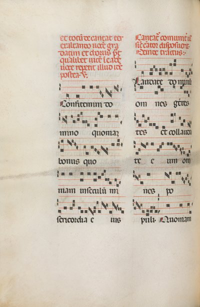 Missale : Fol. 171v : Musique pour Alléluia etc. au début de Pâques, 1469 - Bartolomeo Caporali