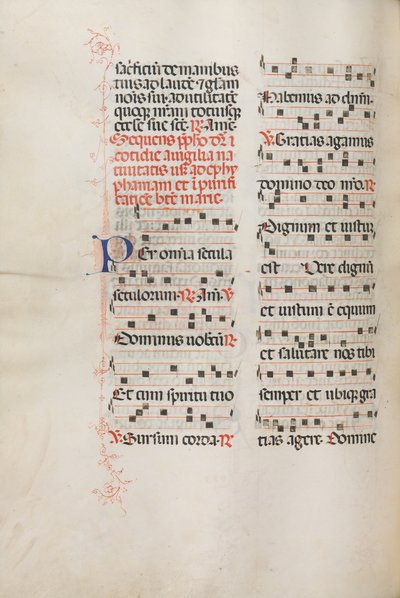 Missale : Fol. 176v : Musique pour diverses prières ordinaires, 1469 - Bartolomeo Caporali