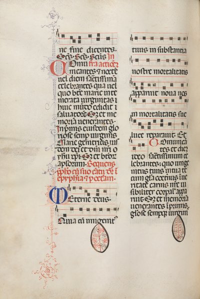 Missale : Fol. 177v : Musique pour diverses prières ordinaires, 1469 - Bartolomeo Caporali