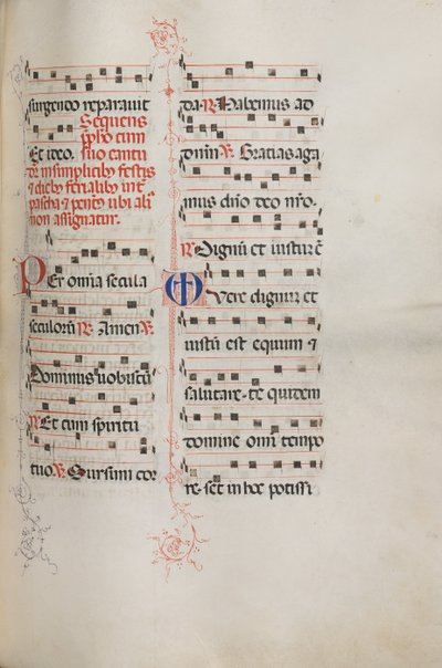 Missale : Fol. 179 : Musique pour diverses prières ordinaires, 1469 - Bartolomeo Caporali