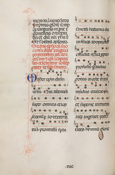 Missale : Fol. 180v : Musique pour diverses prières ordinaires, 1469 - Bartolomeo Caporali