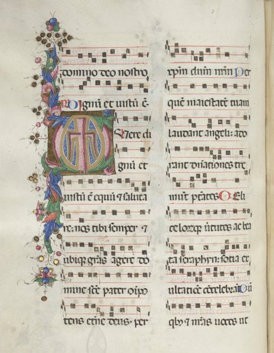 Missale: Fol. 184v: Croix, feuillage, 1469 - Bartolomeo Caporali