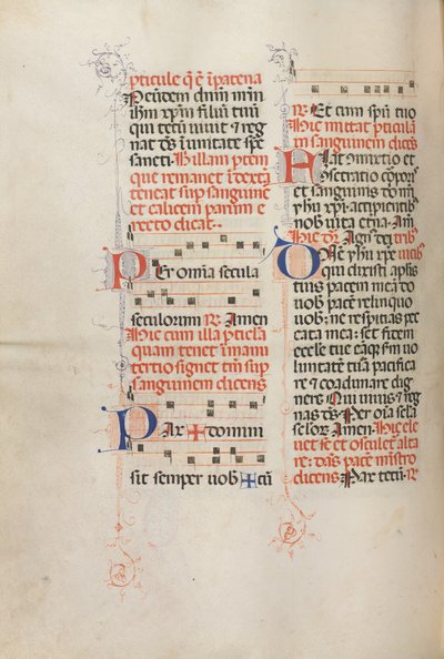 Missale : Fol. 190v : Musique pour diverses prières - Bartolomeo Caporali