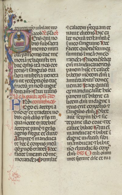 Missale : Fol. 225 : Calice avec hostie, 1469 - Bartolomeo Caporali