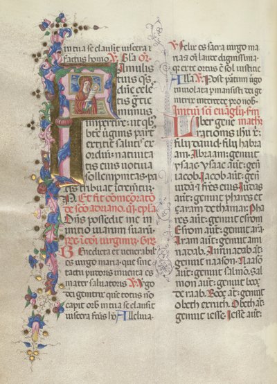 Missale: Fol. 311v: Sainte Anne tenant la Vierge nouveau-née, 1469 - Bartolomeo Caporali