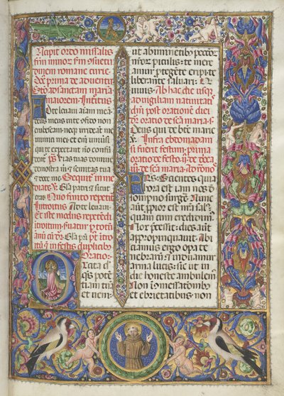 Missale : Fol. 9 : Ordo Missalis bordures complètes, 1469 - Bartolomeo Caporali