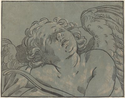 Cupidon Endormi - Bartolomeo Coriolano after Guido Reni