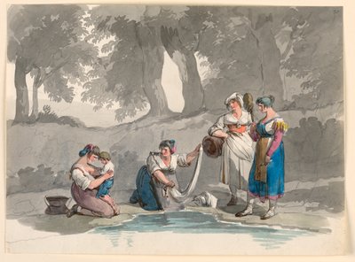 À un ruisseau dans les montagnes près de Rome - Bartolomeo Pinelli