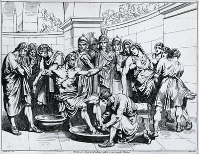 Mort de Sénèque, gravure de Bartolomeo Pinelli (1781-1835), tirée de Istoria dell