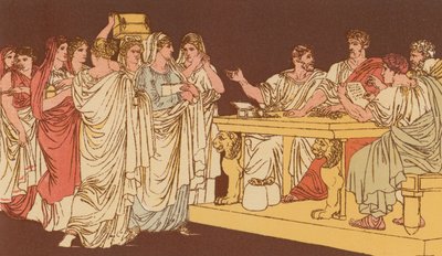 Dames romaines apportant leurs ornements - Bartolomeo Pinelli