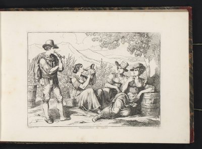 Vendangeurs au repos - Bartolomeo Pinelli