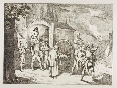 Le char funéraire à San Lorenzo - Bartolomeo Pinelli