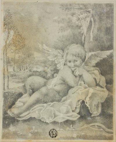 Cupidon dans un paysage - Bartolomeo Schedoni