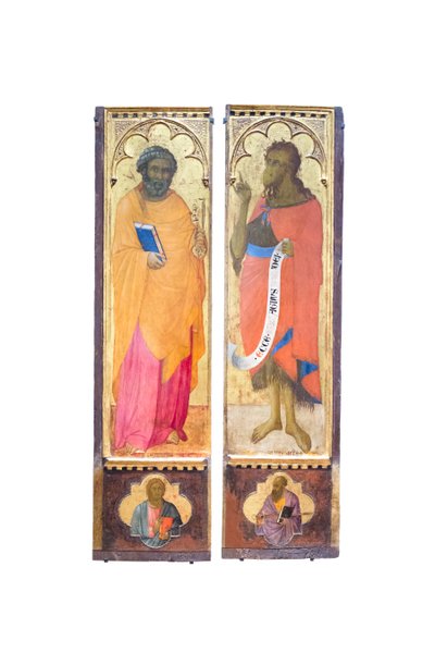 Saint Pierre et saint Jean-Baptiste; un apôtre et saint Paul - Bartolommeo Bulgarini