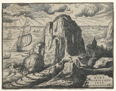 Falaise sur le rivage - Bartolommeo Coriolano