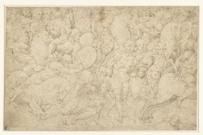 Combat entre cavalerie et infanterie et enlèvement de prisonniers - Bartolommeo Neroni (attributed to)