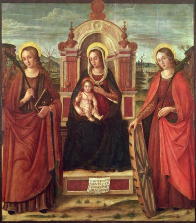 Madone et Enfant en trône avec Sainte Catherine d