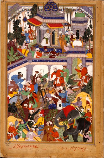 Akbar visite le sanctuaire de Khwajah Muin ad-Din Chishti à Ajmer - Basawan