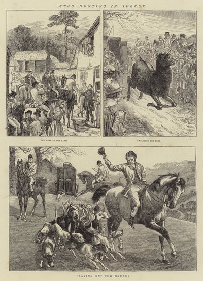 Chasse au cerf dans le Surrey - Basil Bradley