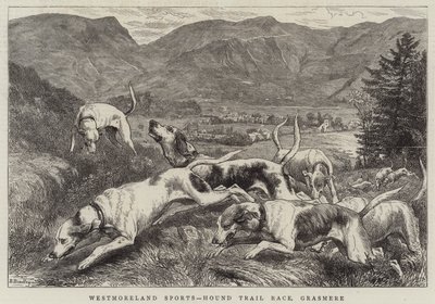 Sports de Westmoreland, course de chiens de chasse, Grasmere - Basil Bradley