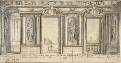 Conception pour une décoration murale peinte pour le Palazzo Massimo all
