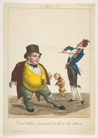 Lord-tolan prenant sa leçon de danse, La Passions, No. 7, 19ème siècle - Basset