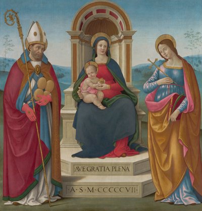 Madone et Enfant avec Saint Juste de Volterra et Sainte Marguerite d