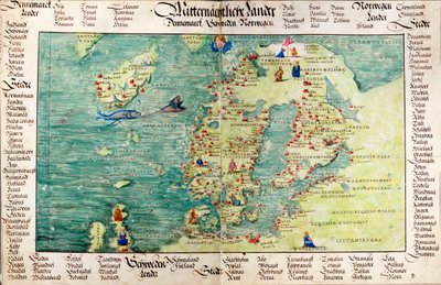 Carte de la Scandinavie - Battista Agnese