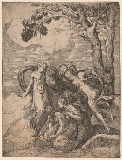 La découverte de Moïse - Battista Angolo del Moro