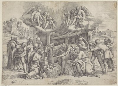 Adoration des bergers - Battista Franco