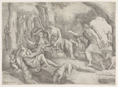 Diane et ses nymphes - Battista Franco