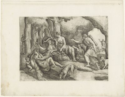 Diane et ses nymphes - Battista Franco