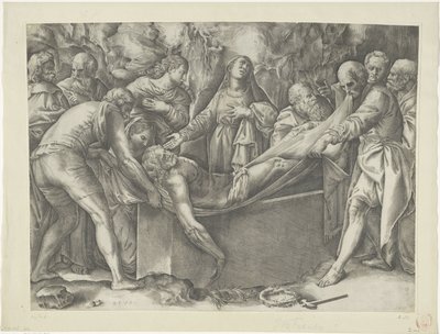 Mise au tombeau - Battista Franco