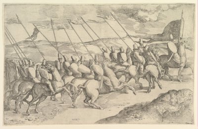 Une compagnie de cavaliers - Battista Franco Veneziano