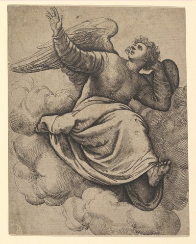 Ange assis sur un nuage - Battista Franco Veneziano