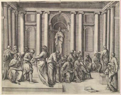 Le Christ parmi les docteurs, ca. 1540-45 - Battista Franco Veneziano