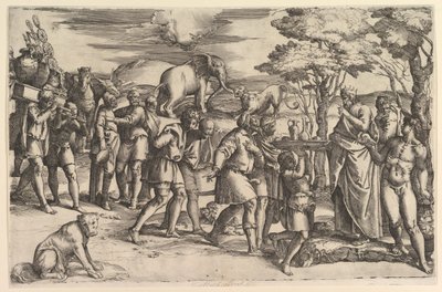 Melchizédek offrant du pain et du vin à Abraham - Battista Franco Veneziano