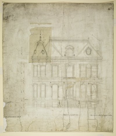 Maison Peter Schuttler II, Chicago, Illinois, façade avant - Bauer and Loebnitz