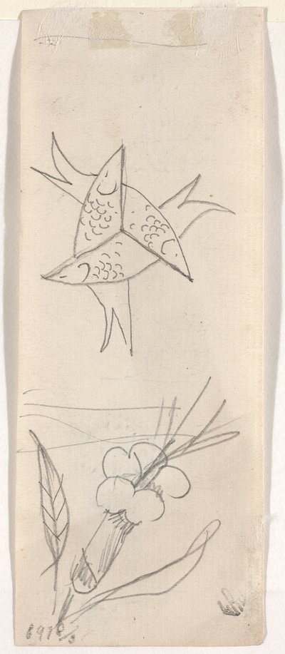 Feuille de croquis (verso) - Beatrice Godwin Whistler