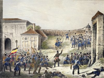 Anvers : La dernière attaque des troupes néerlandaises, 27 octobre 1830 - Belgian School