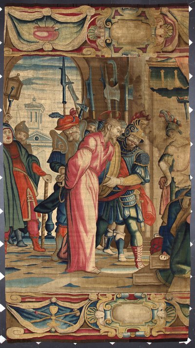 Christ et Ponce Pilate. Tapisserie des manufactures de Bruxelles. 16ème siècle, Gênes, Musei di Strada Nuova - Belgian School