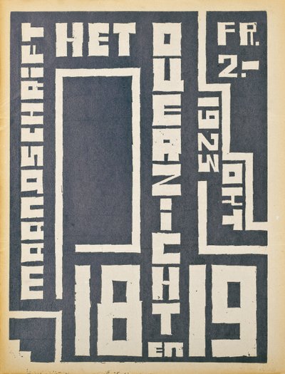 Couverture pour un numéro de 1923 du magazine "Het Overzicht", 1923 - Belgian School