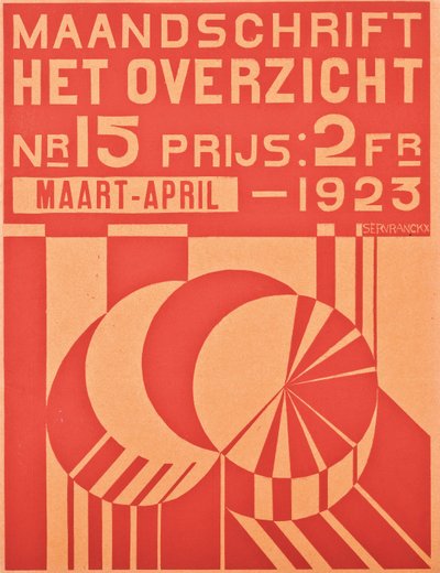 Couverture du numéro de mars-avril 1923 du magazine "Het Overzicht", 1923 - Belgian School